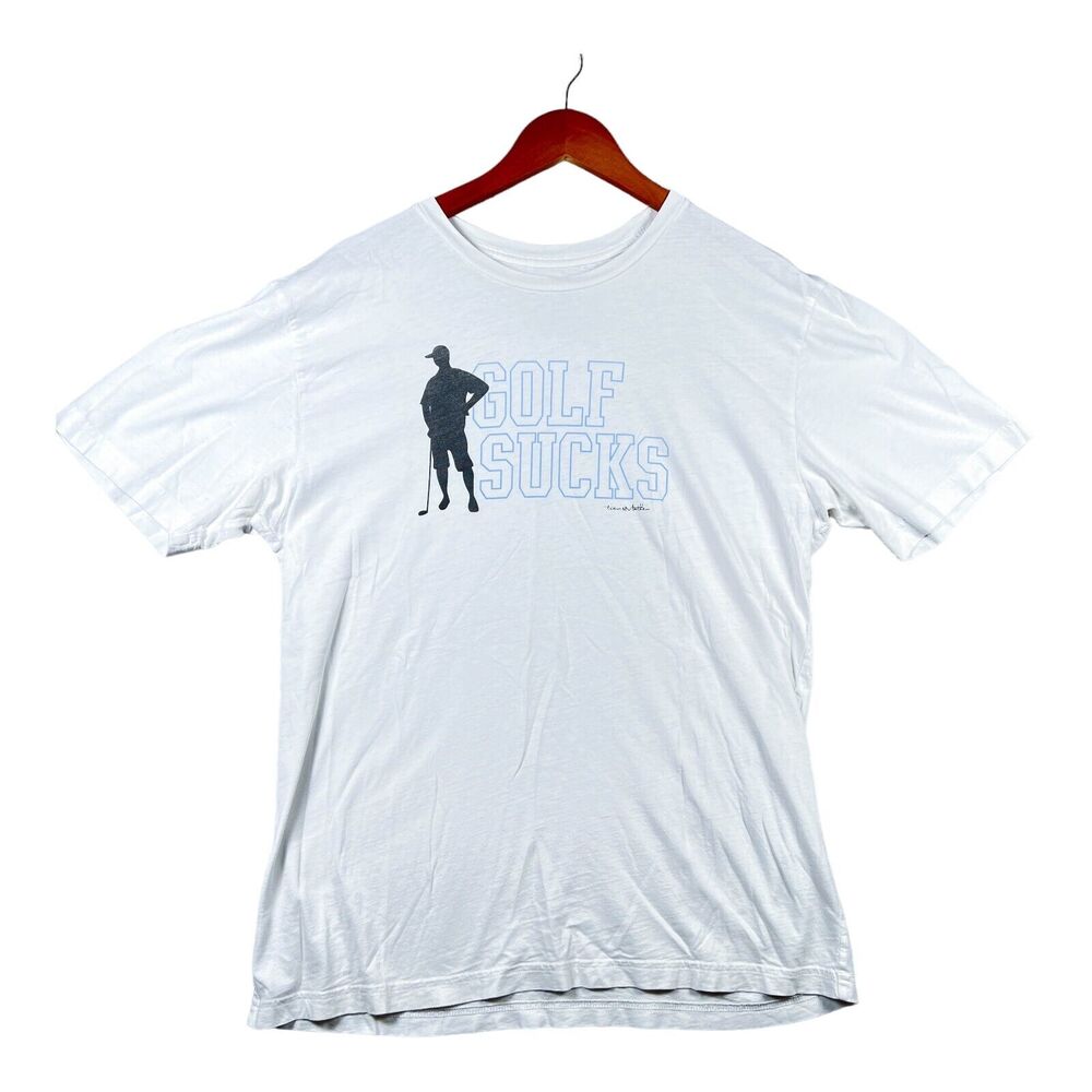 Men's Travis Mathew T Shirt Golf Sucks Golfing Sports White sz L